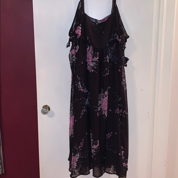 Free People Black Floral Midi Dress - Picture 2 of 4
